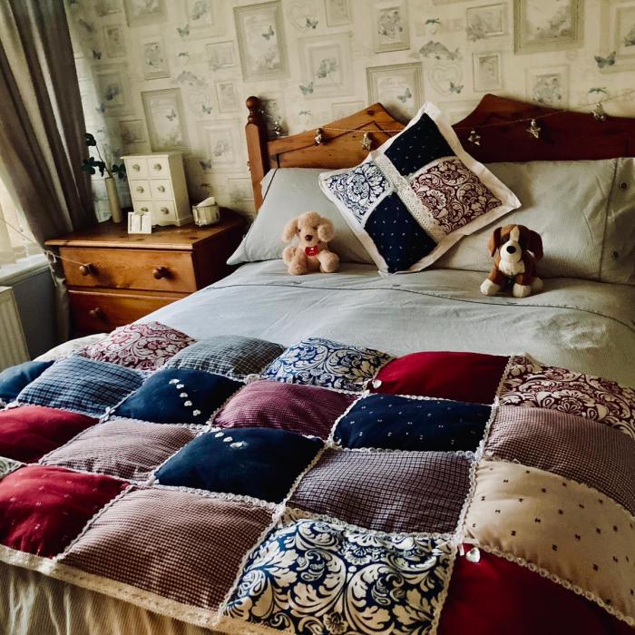 Handmade Quilted Bed Throw