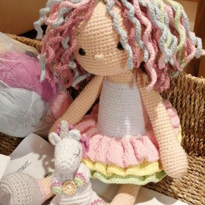 Handmade Hand Stitched Rosie Doll Teddy